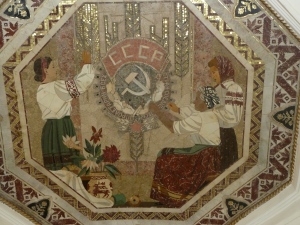 Workers are celebrated in murals in the Moscow subway stations. Some of today's workers don't seem quite so enamored with modern Russia. Photo credit: M. Ciavardini